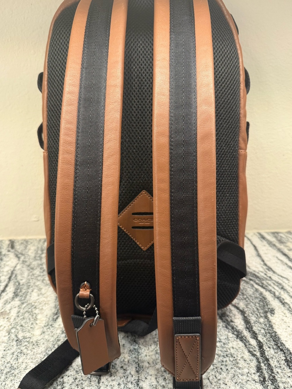 Coach Pacer Leather Backpack Saddle Brown 78830 - Picture 6 of 9